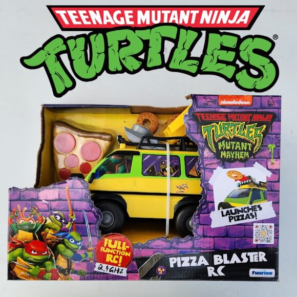 NEW TMNT RC Car Van Remote Control Teenage Mutant Ninja Turtles Toy Pizza Blaste - Picture 2 of 16